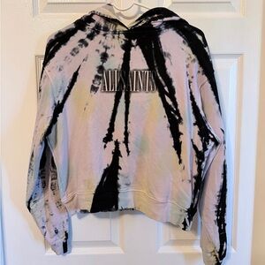 All Saints Monochrome Tie-Dye Top